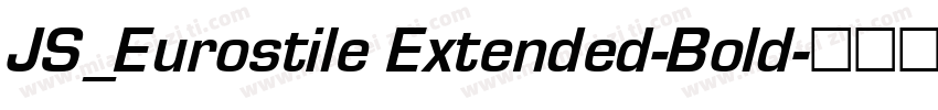 JS_Eurostile Extended-Bold字体转换